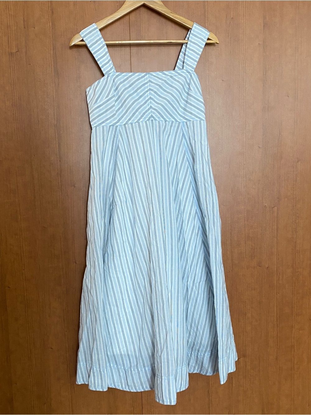 Anthropology/ Pilcro Blue and White Striped cotton Dress